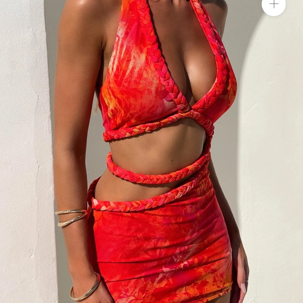 outcast logen mini dress tropicana